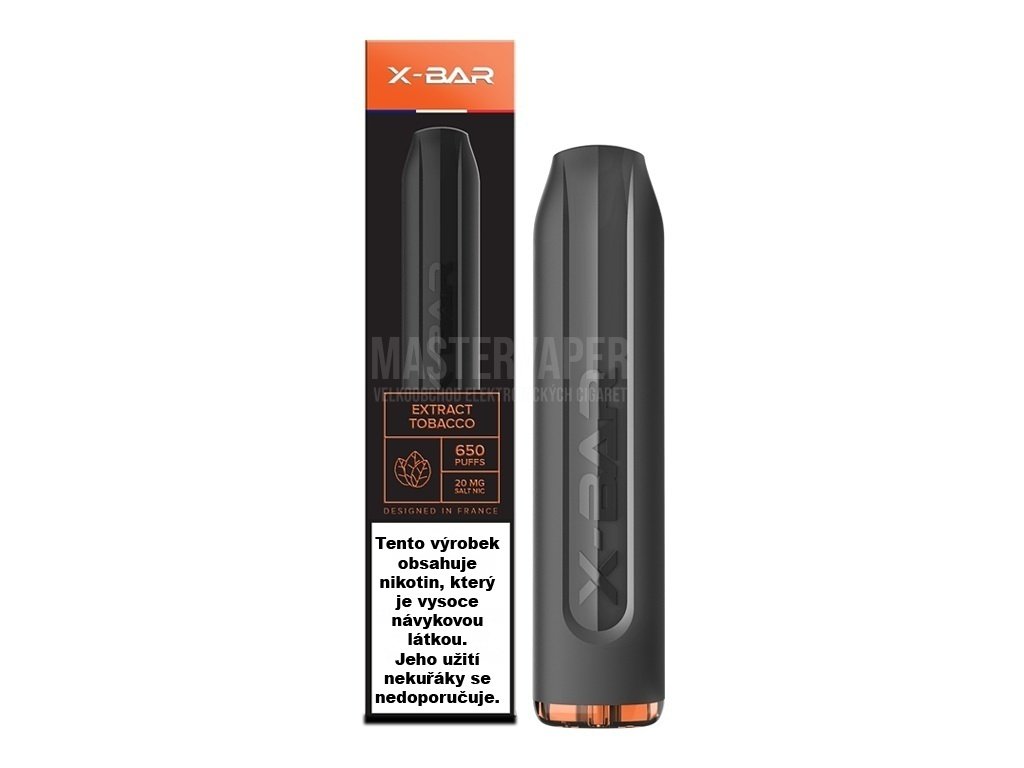 Jednorázová cigareta J-Well X BAR - 20mg - Tobacco extract (Čistý tabák)