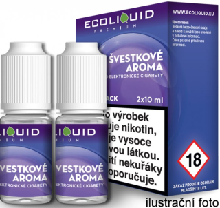 Liquid Ecoliquid Premium 2Pack Plum 2x10ml - 6mg (Švestka)