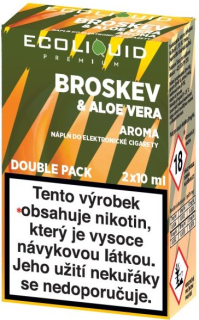 Liquid Ecoliquid Premium 2Pack Peach & Aloe Vera 2x10ml - 0mg