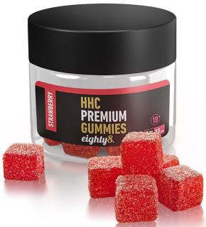 Eighty8 HHC Edibles 25% HHC Gummies Strawberry 10ks