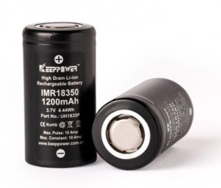 Baterie Keeppower typ 18350 1200mAh 10A