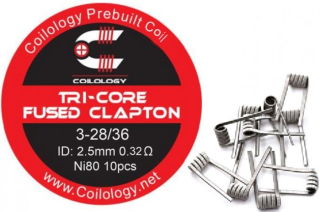 Předmotané spirálky Coilology Tri-Core Fused Clapton Ni80 0,32ohm